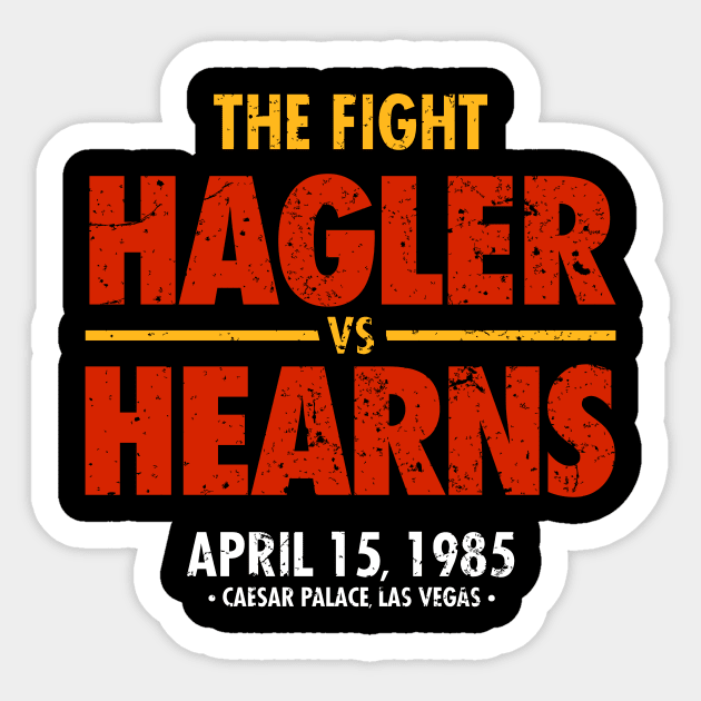 Hagler vs Hearns Sticker by A-team